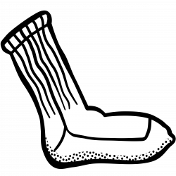 Clipart - sock - lineart