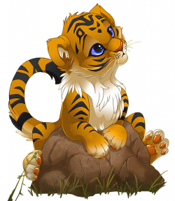 Cute Little Tiger PNG Cartoon | Gallery Yopriceville - High-Quality ...