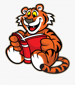 Amazing School Clipart Tigers Illustration - Tiger Reading A ...