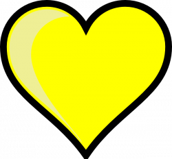 Yellow Heart Clip Art at Clker.com - vector clip art online, royalty ...