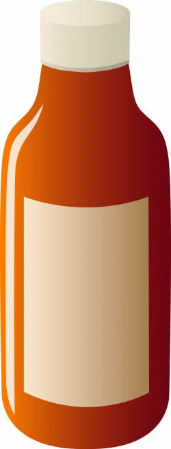 Bottle With Blank Label - Free Clip Art