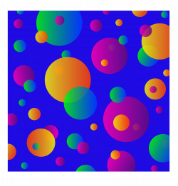 Colorful Circles Pattern on Blue - Free Clip Art