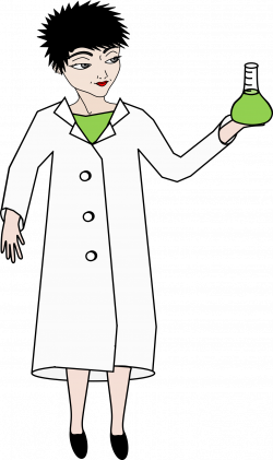 Clipart - Science student with spiky hair