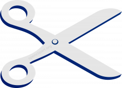 Clipart - A Remix Of Openclipart Scissors Logo in Blue