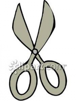 Big Cartoon Scissors - Royalty Free Clipart Picture