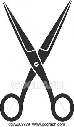 EPS Vector - Vintage scissors sign. Stock Clipart ...