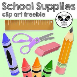 School Supplies Clip Art Freebie | Back to School | Art ...