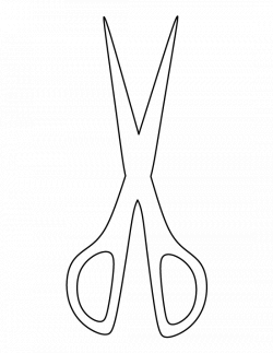 Scissors pattern. Use the printable outline for crafts, creating ...