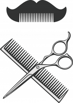Comb Scissors Barber - Barber comb and scissors vector 4044*5719 ...
