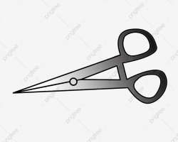 Black Scissors Cartoon Illustration Hand Drawn Scissors ...