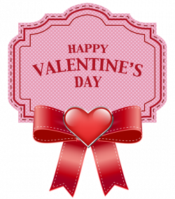 Happy Valentine's Day Label Transparent PNG Clip Art Image | CLIPART ...