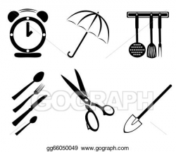 Vector Stock - Collection of household items on a . Clipart ...