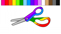 Colouful clipart scissors pencil and in color colouful ...