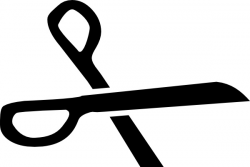 Scissors Black Silhouette clip art Free vector in Open ...