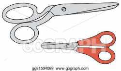 EPS Illustration - Big and small scissors. Vector Clipart ...