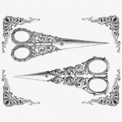 Scissors Clipart Victorian - Vintage Victorian Era Clip Art ...