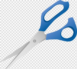 Scissors Hair-cutting shears , Blue Scissors transparent ...