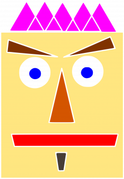 Clipart - Shape Face Man