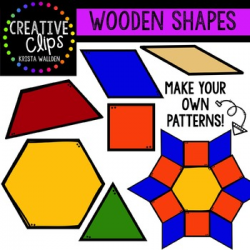 Wooden Shapes {Creative Clips Digital Clipart}