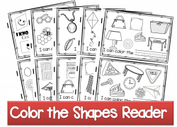 FREE Color the Shapes Reader - Includes shape worksheets for 9 ...