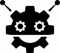 Robocog Logo Of A Robot With Cogwheel Head Shape Svg Png Icon Free ...