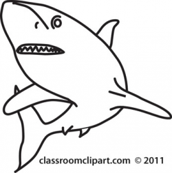 Shark black and white shark clip art 5 - WikiClipArt