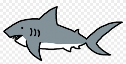 Simple Clipart Shark - Clip Art Shark Black White - Free ...