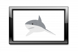 Clipart - shark in frame