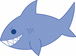 Funny Blue Shark Clipart free image
