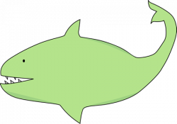 Green Shark Clip Art - Green Shark Image