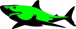 Green.shark Clip Art at Clker - Clip Art Library