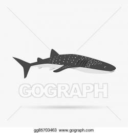 Vector Illustration - Marine predator shark design flat. EPS ...