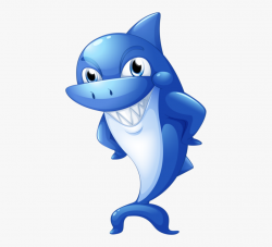 mq #blue #shark #happy #cartoon - Sea Creatures Collection ...