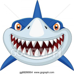 Vector Art - Shark head cartoon . Clipart Drawing gg68266954 ...