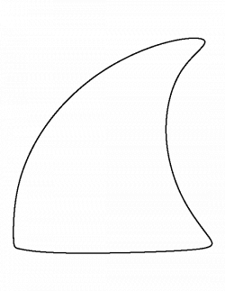 Shark fin pattern. Use the printable outline for crafts, creating ...