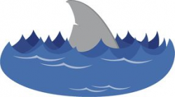 Shark fin water clipart shark pencil and in color water ...