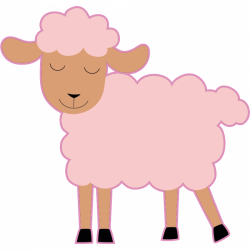 Wall Stickers for Baby, Animals Decals, Pink Sheep Sticker, Sheep ...