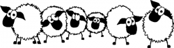 Image result for flock of sheep clipart | Sheep stenils ...