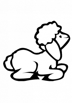 Sheep clipart coloring page - Pencil and in color sheep clipart ...