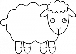 black and white clipart of lamb | Black and White Sheep ...