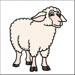 Clip Art: Cartoon Sheep: Ewe Color I abcteach.com | abcteach