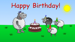 Happy Birthday - funny animated sheep cartoon (Happy ...