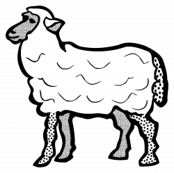 Clipart - sheep - lineart