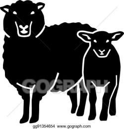 EPS Illustration - Mother sheep with lamb. Vector Clipart ...