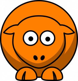 Sheep Looking Straight Orange Clip Art at Clker.com - vector clip ...