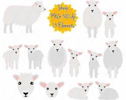 Sheep & Lamb Clipart | Sheep Graphics | Lambs Printable | Instant Download  | Sheep Digital Art | Lamb Clip Art | Sheep Download png