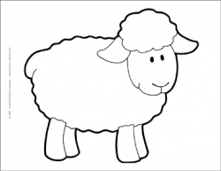 Sheep (B&W) Reproducible Pattern | Printable Clip Art and Images