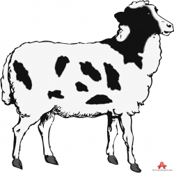Sheep black and white flying sheep clipart black and white ...