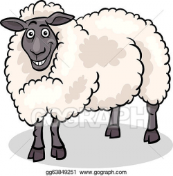 EPS Illustration - Sheep farm animal cartoon illustration ...