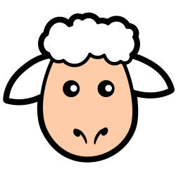 OnlineLabels Clip Art - Sheep Icon